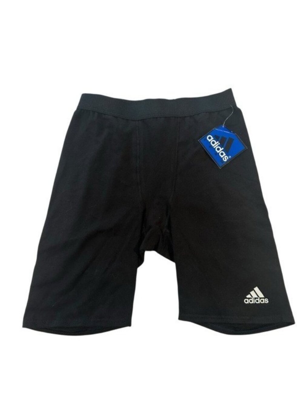 Adidas Team L Vintage Shorts 90s Y2K NWT Deadstock Black Compression Made in USA